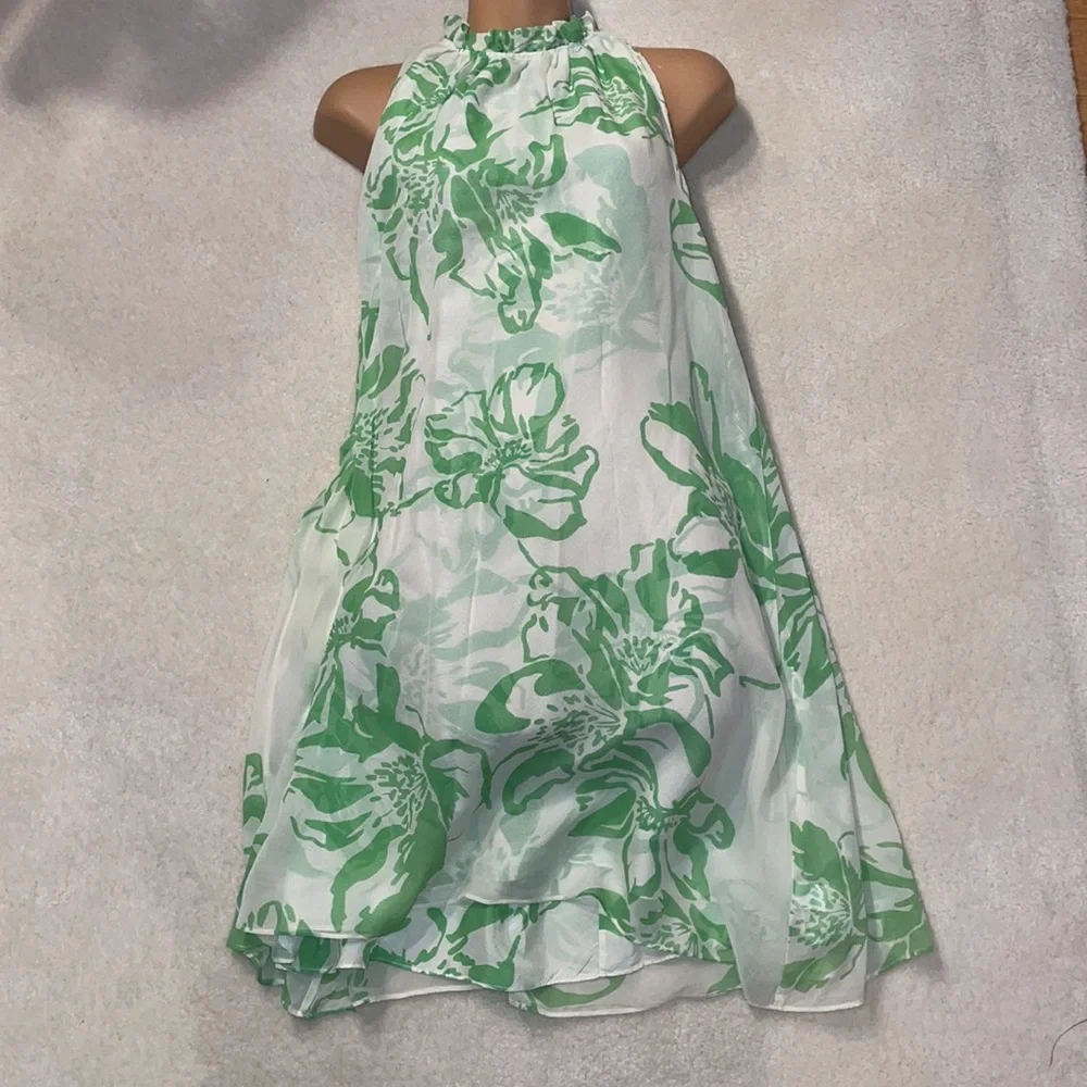 🏝️Banana Republic Tropical Print 💯% Silk Dress - Picture 5 of 8
